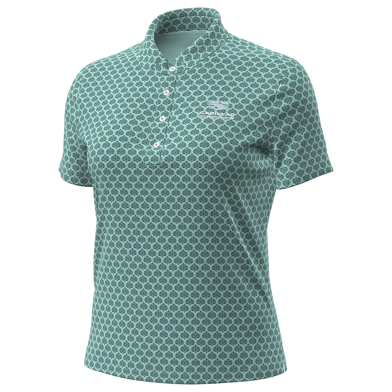 Polo imprimé Under Armour Mint Cadillac Championship Dry pour femme