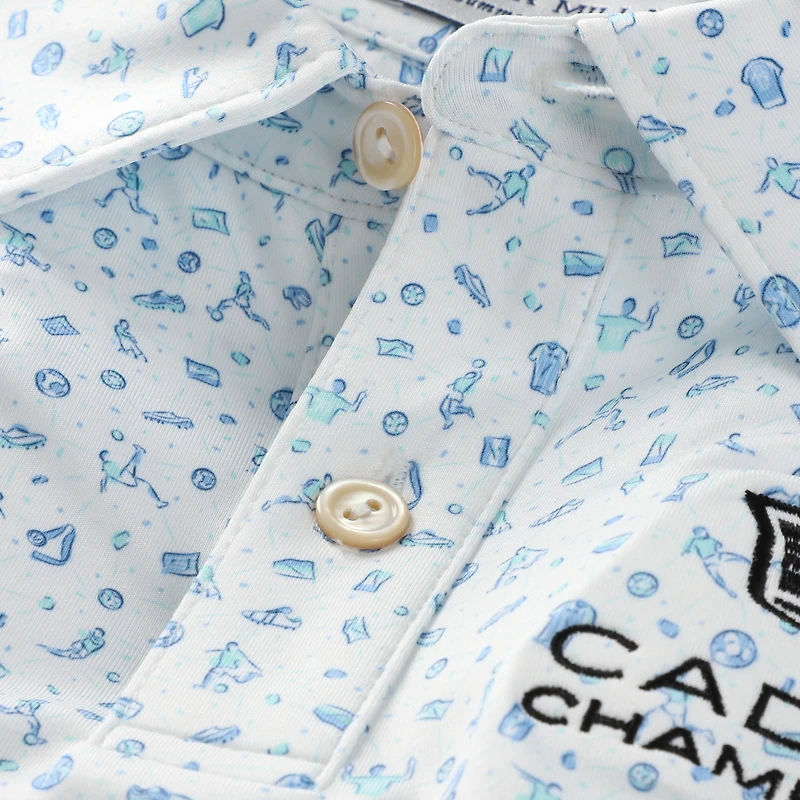 Maillot de gardien but Peter Millar White Cadillac Championship pour jeunes, polo performance
