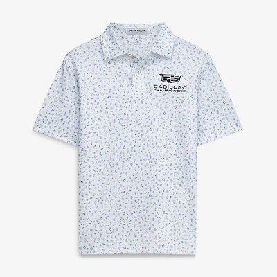 Youth Peter Millar White Cadillac Championship Goalie Performance Jersey Polo