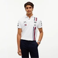 Men's Tommy Hilfiger White Cadillac F1 Team Red, and Blue Replica Polo