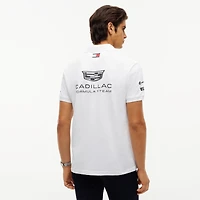 Men's Tommy Hilfiger White Cadillac F1 Team Red, and Blue Replica Polo