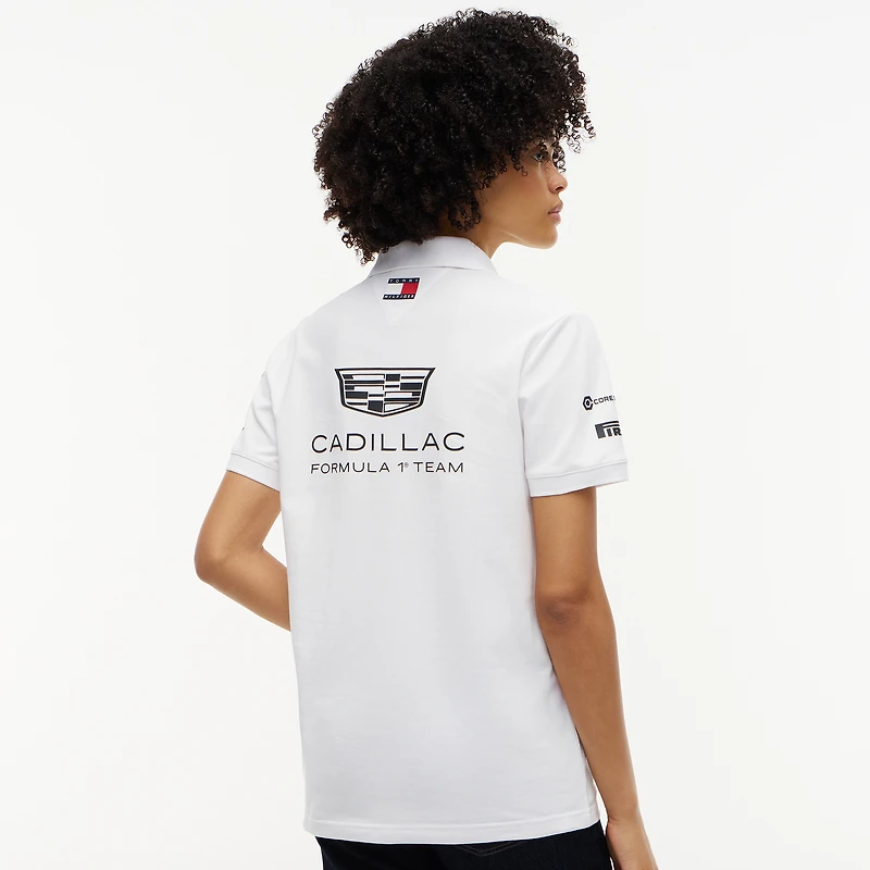 Men's Tommy Hilfiger White Cadillac F1 Team Red, and Blue Replica Polo