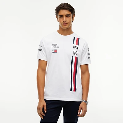 Men's Tommy Hilfiger White Cadillac F1 Team Red, and Blue Replica T-Shirt