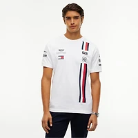 Men's Tommy Hilfiger White Cadillac F1 Team Red, and Blue Replica T-Shirt