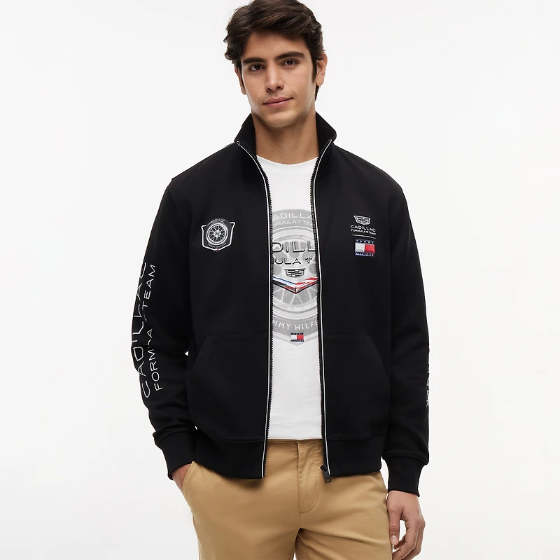 Men's Tommy Hilfiger x Cadillac F1 Team Black Full-Zip Track Jacket