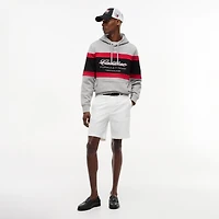 Sweat à capuche Tommy Hilfiger x Cadillac F1 Team rouge rayures colorblock pour homme