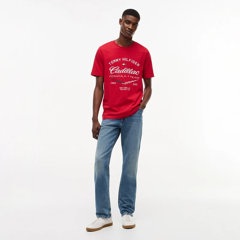 Men's Tommy Hilfiger x Cadillac F1 Team Red Collab Graphic T-Shirt