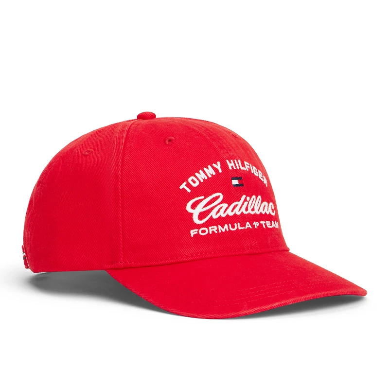 Casquette ajustable Tommy Hilfiger x Cadillac F1 Team rouge avec logo de la collaboration