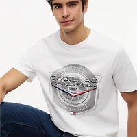 Men's Tommy Hilfiger x Cadillac F1 Team White Tire Graphic T-Shirt