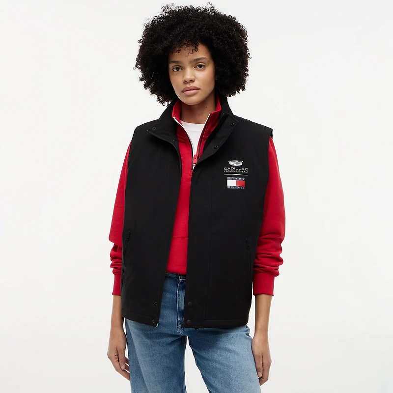 Unisex Tommy Hilfiger Black Cadillac F1 Team Gilet Full-Zip Jacket