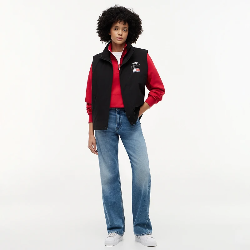 Unisex Tommy Hilfiger Black Cadillac F1 Team Gilet Full-Zip Jacket