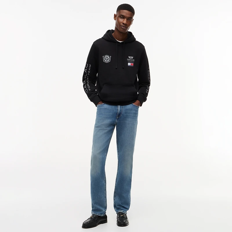 Unisex Tommy Hilfiger Black Cadillac F1 Team Racing Graphic Hoodie