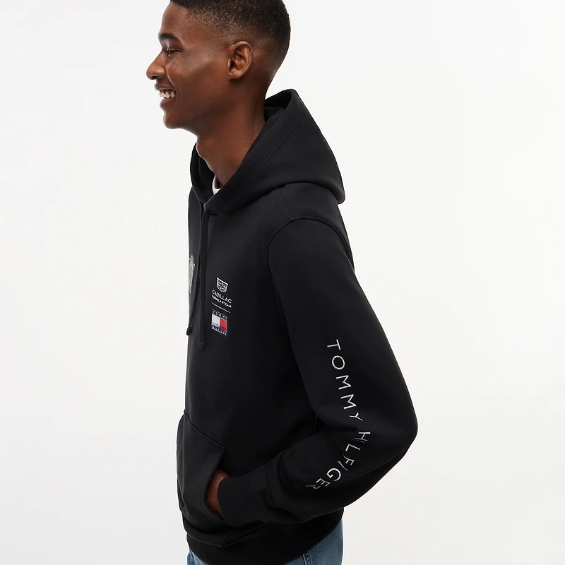 Unisex Tommy Hilfiger Black Cadillac F1 Team Racing Graphic Hoodie