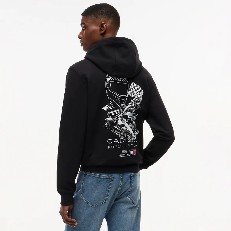 Unisex Tommy Hilfiger Black Cadillac F1 Team Racing Graphic Hoodie