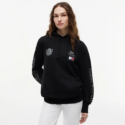 Unisex Tommy Hilfiger Black Cadillac F1 Team Racing Graphic Hoodie