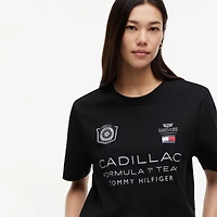 Unisex Tommy Hilfiger Black Cadillac F1 Team Racing Graphic T-Shirt