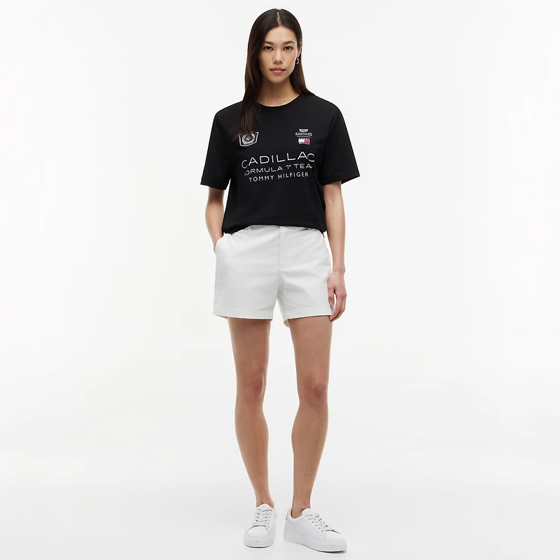T-shirt unisexe Tommy Hilfiger noir à motif Cadillac F1 Team Racing