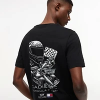Unisex Tommy Hilfiger Black Cadillac F1 Team Racing Graphic T-Shirt