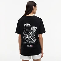 Unisex Tommy Hilfiger Black Cadillac F1 Team Racing Graphic T-Shirt