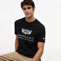 T-shirt unisexe Tommy Hilfiger x Cadillac F1 Team à motif écusson noir