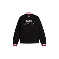 Unisex Tommy Hilfiger x Cadillac F1 Team Black Full-Zip Replica Stripe Bomber Jacket