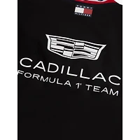 Unisex Tommy Hilfiger x Cadillac F1 Team Black Full-Zip Replica Stripe Bomber Jacket
