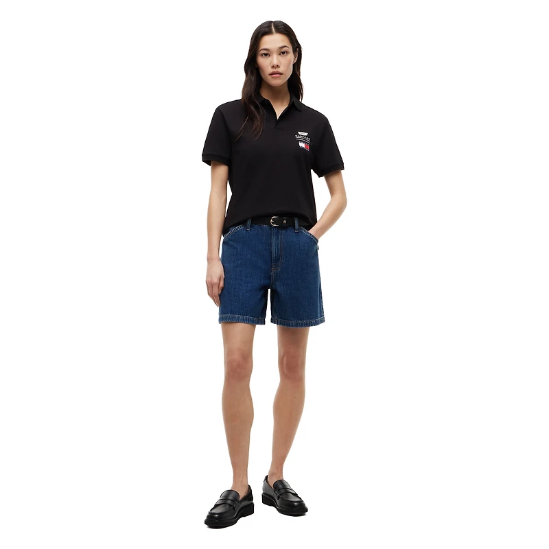 Unisex Tommy Hilfiger x Cadillac F1 Team Black Logo Polo