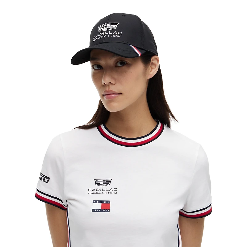 Casquette unisexe Tommy Hilfiger x Cadillac F1 Team noire réplique ajustable