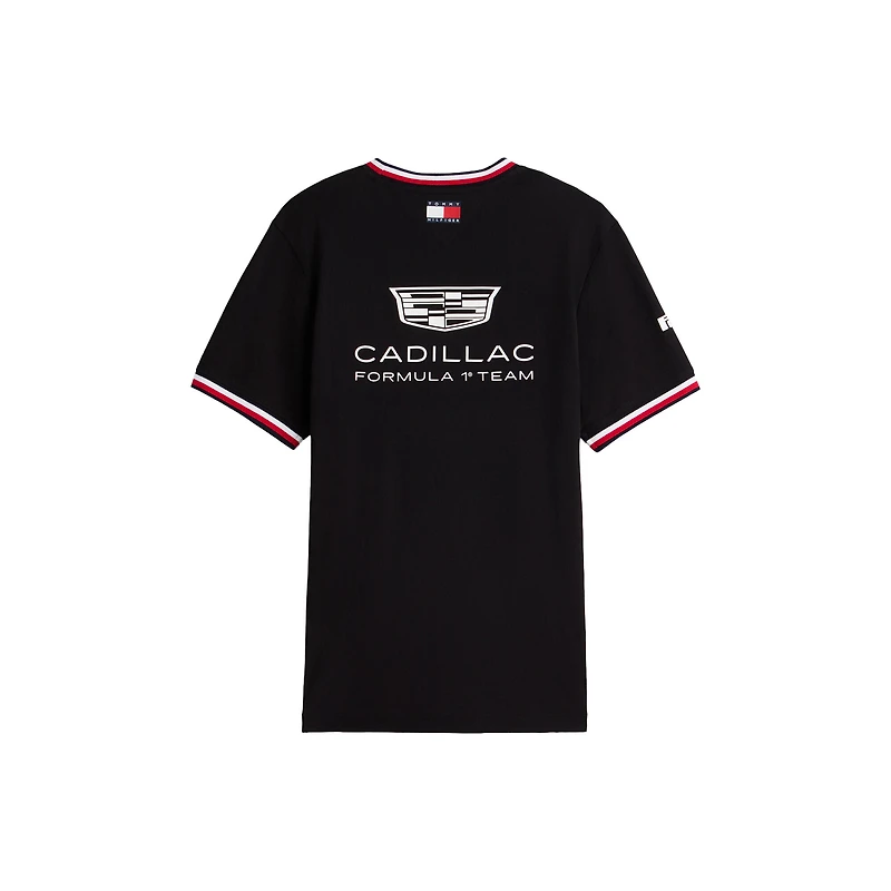 T-shirt unisexe Tommy Hilfiger x Cadillac F1 Team blanc avec logo réplique