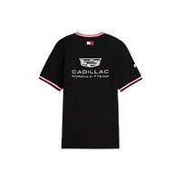T-shirt unisexe Tommy Hilfiger x Cadillac F1 Team blanc avec logo réplique