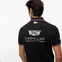 Polo unisexe Tommy Hilfiger x Cadillac F1 Team noir réplique