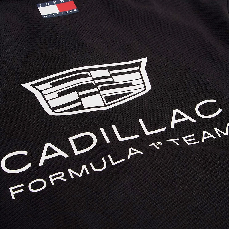 Polo unisexe Tommy Hilfiger x Cadillac F1 Team blanc Sergio Perez, pilote 11