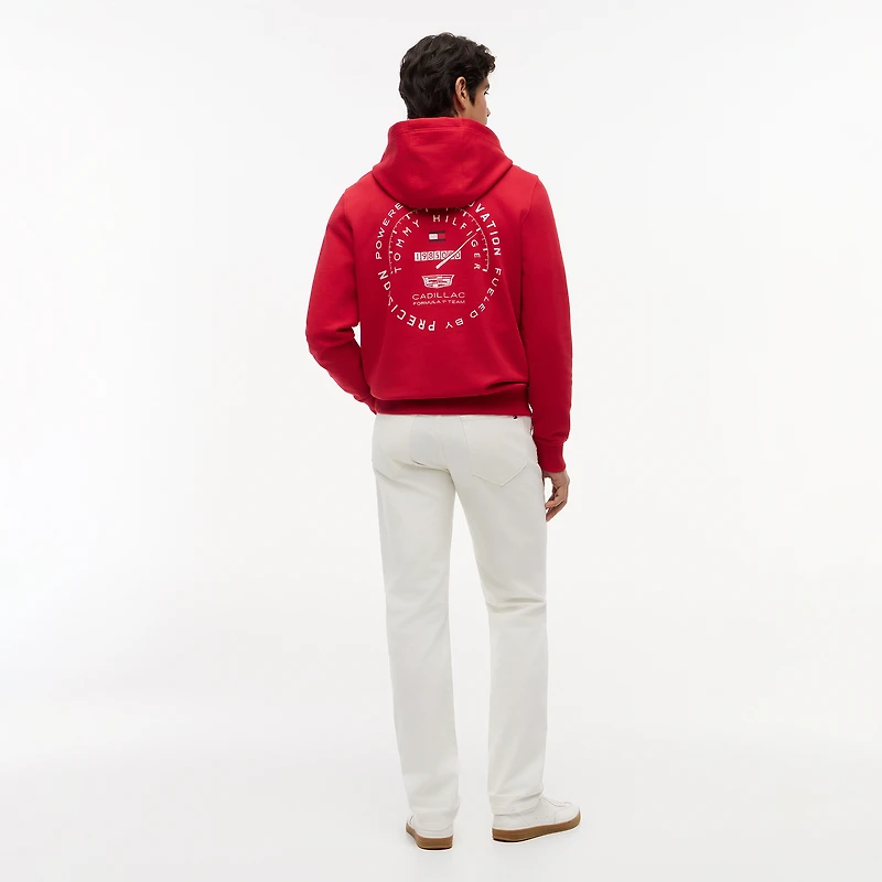 Unisex Tommy Hilfiger x Cadillac F1 Team White Speed Graphic Hoodie