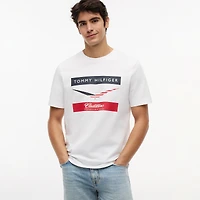 Unisex Tommy Hilfiger x Cadillac F1 Team White Chevron Logo T-Shirt