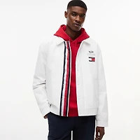 Unisex Tommy Hilfiger x Cadillac F1 Team White Full-Zip Chevron Coach Jacket