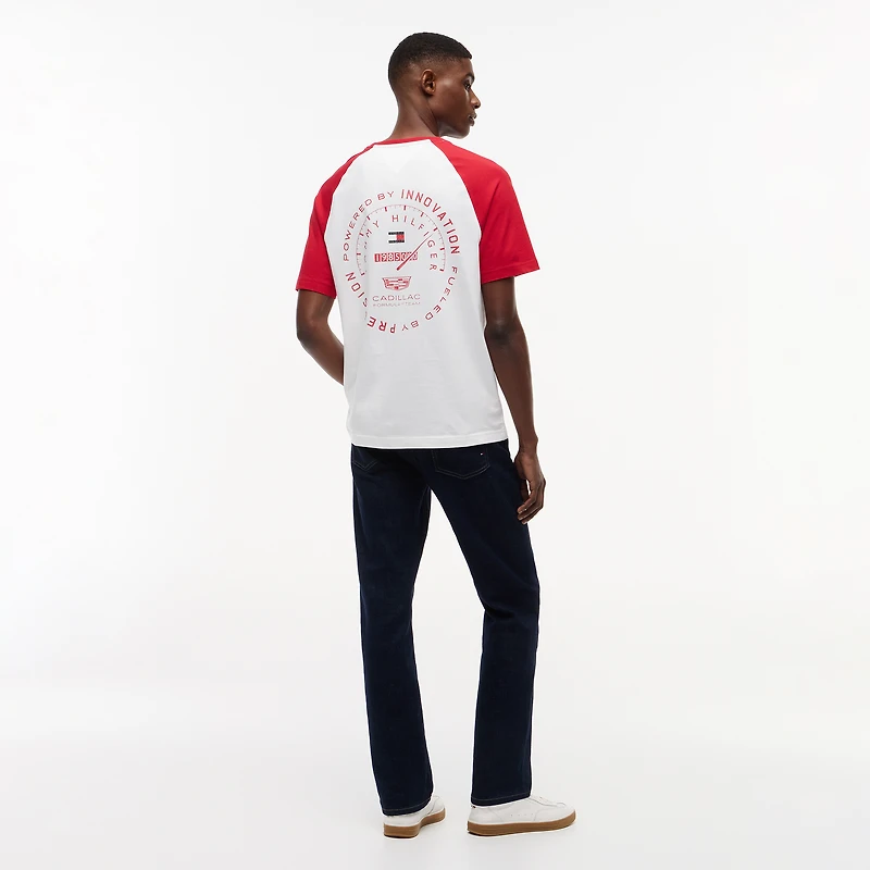 Unisex Tommy Hilfiger x Cadillac F1 Team White Raglan Speed T-Shirt