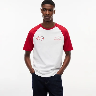 Unisex Tommy Hilfiger x Cadillac F1 Team White Raglan Speed T-Shirt
