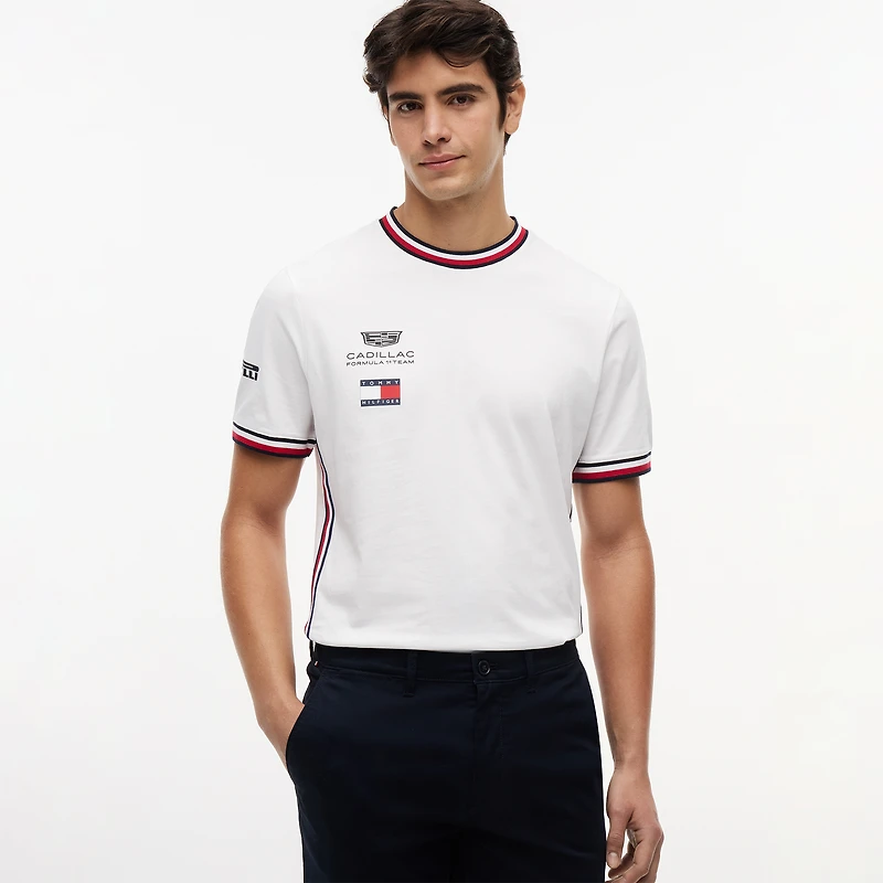 Unisex Tommy Hilfiger x Cadillac F1 Team White Replica Logo T-Shirt