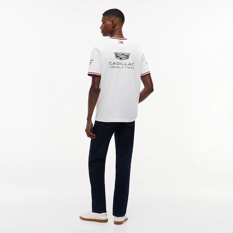 Unisex Tommy Hilfiger x Cadillac F1 Team White Valtteri Bottas Driver 77 T-Shirt