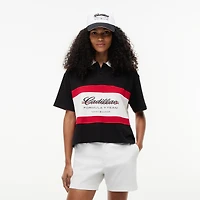 Women's Tommy Hilfiger x Cadillac F1 Team Black Boxy Script Polo