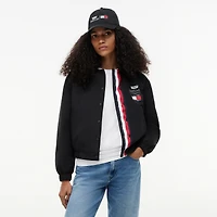 Women's Tommy Hilfiger x Cadillac F1 Team Black Logo Coach Full-Snap Jacket