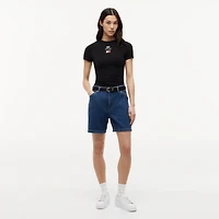 Women's Tommy Hilfiger x Cadillac F1 Team Black Logo Fitted T-Shirt