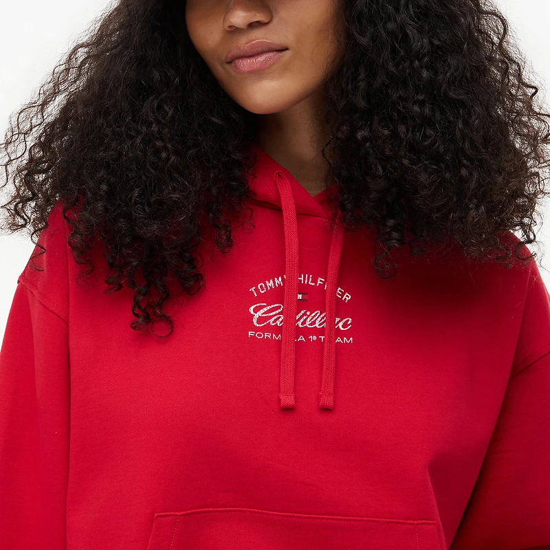 Women's Tommy Hilfiger x Cadillac F1 Team  Red Boxy Varsity Hoodie
