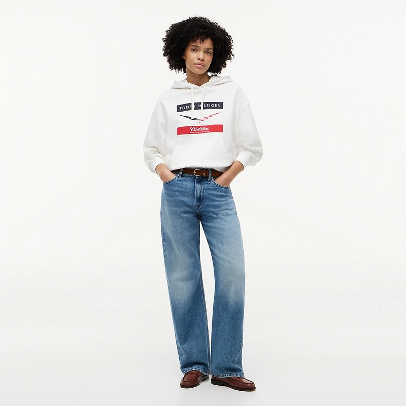 Women's Tommy Hilfiger x Cadillac F1 Team White Chevron Hoodie