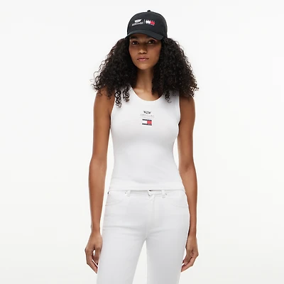 Women's Tommy Hilfiger x Cadillac F1 Team White Logo Tank Top
