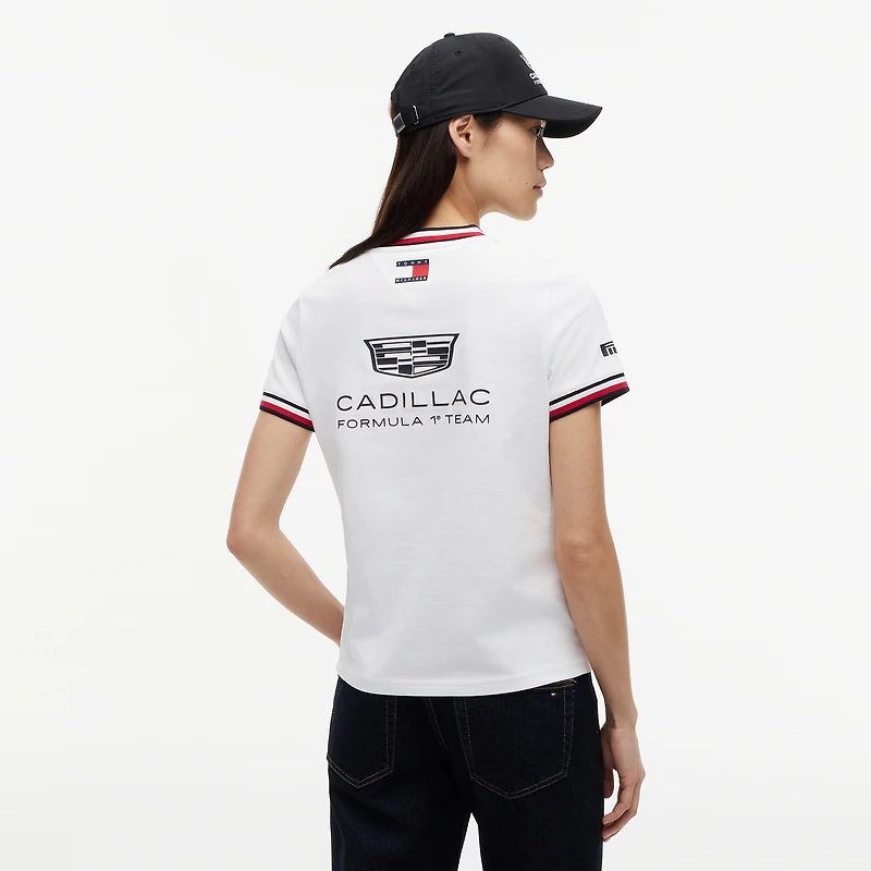 Women's Tommy Hilfiger x Cadillac F1 Team White Replica Logo T-Shirt