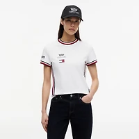 Women's Tommy Hilfiger x Cadillac F1 Team White Replica Logo T-Shirt