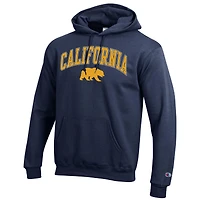 Sweat à capuche en polaire avec logo arqué Champion Navy Cal Bears pour homme