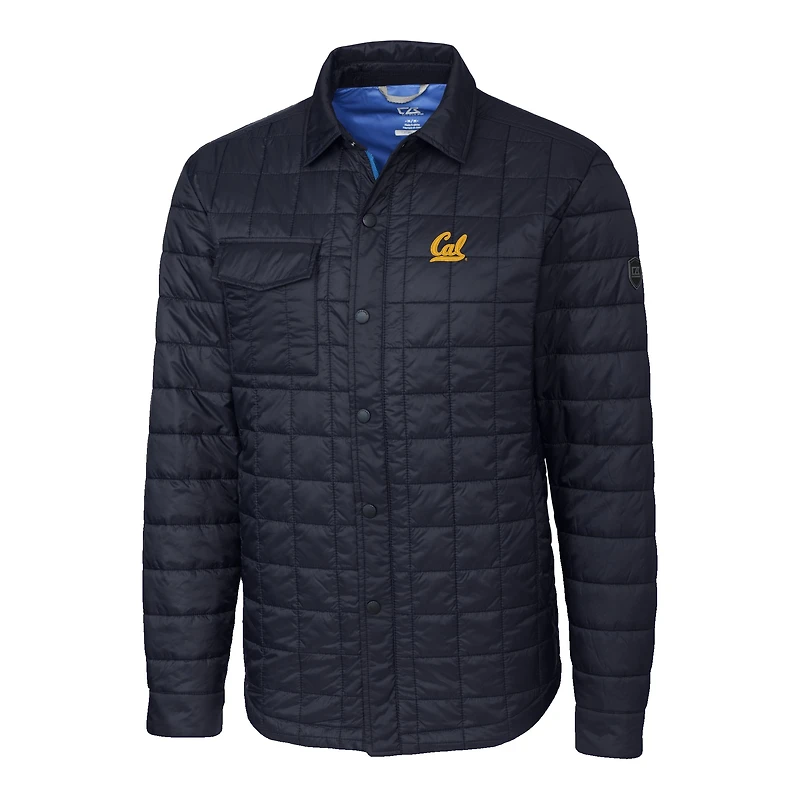 Men's Cutter & Buck  Navy Cal Bears Ranier Eco Insulated PrimaLoft Full-Snap Shacket