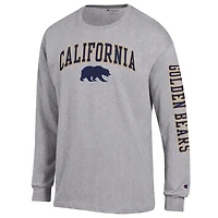 Men's Champion  Navy Cal Bears Arch Over Logo 2-Hit Long Sleeve T-Shirt